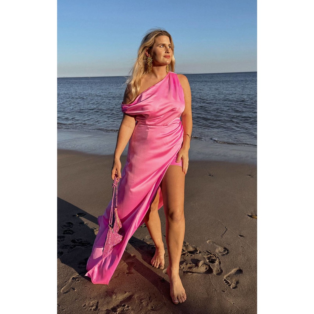 NWT SHOW ME YOUR MUMU Jodie Dress | Pink Luxe Satin | Medium